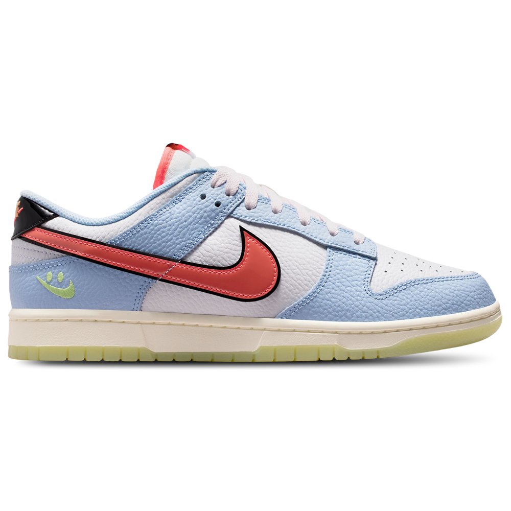 Nike Nike Dunk Low in White / Flash Crimson / Hydrogen Blue