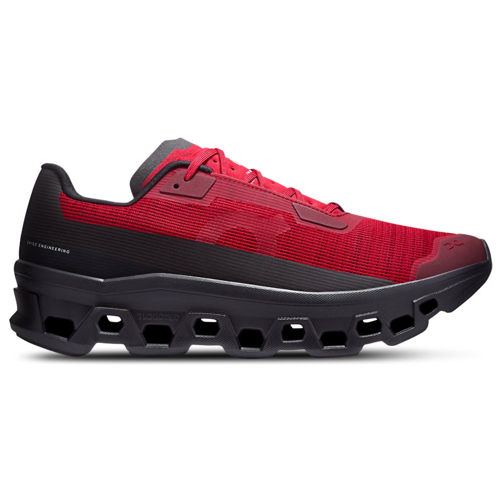On On Cloudmonster Void in Red / Black
