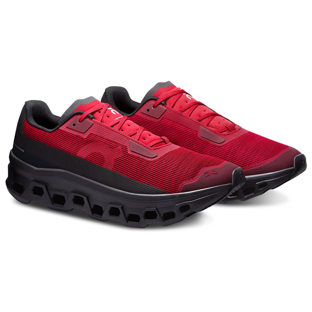 On On Cloudmonster Void in Red / Black