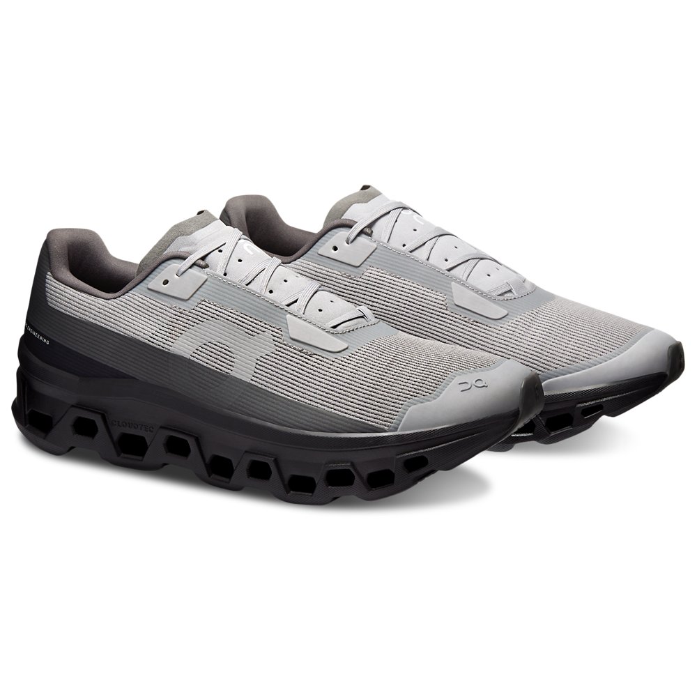 On On Cloudmonster Void in Grey / Grey