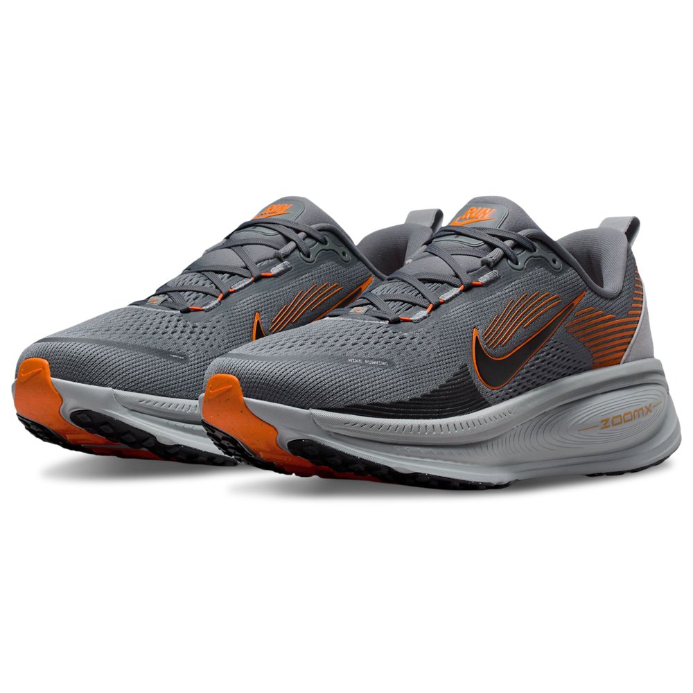 Nike Nike Vomero 18 in Cool Grey / Black / Safety Orange