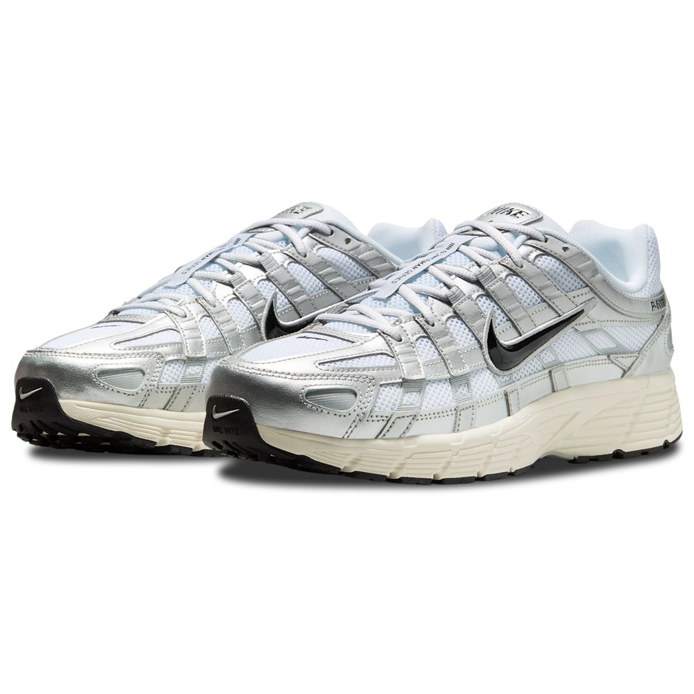 Nike Nike P-6000 in White / Black / Mtlc Silver