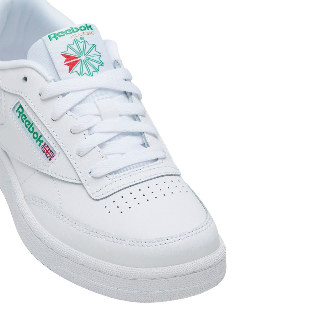 Reebok Reebok Club C in White / Green / Blue