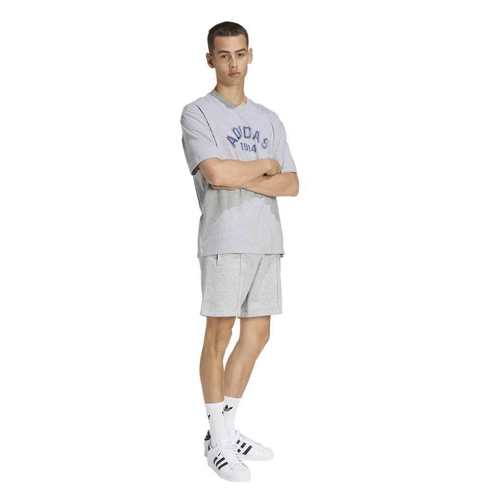adidas adidas Varsity Tee in Medium Grey Heather