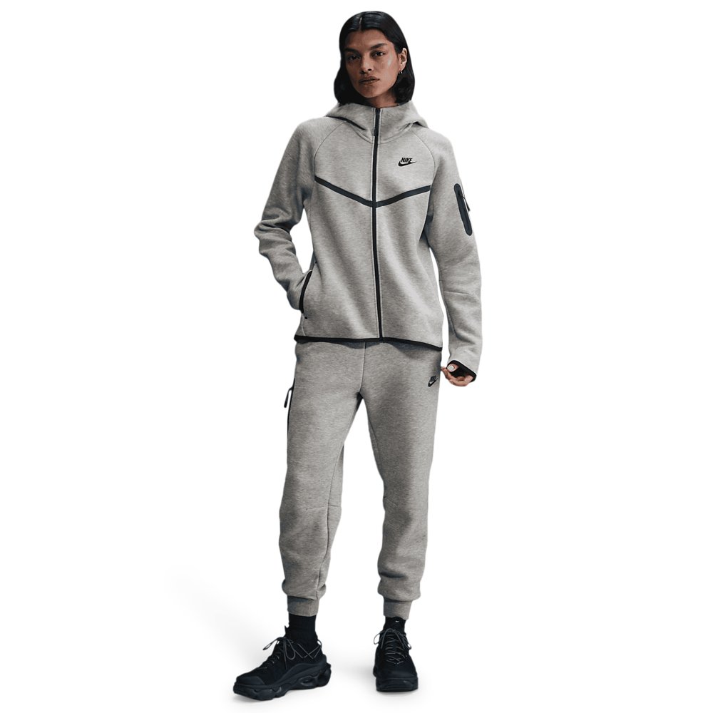 Nike Nike Tech Fleece Oversized Full-Zip Hoodie in Dark Grey Heather