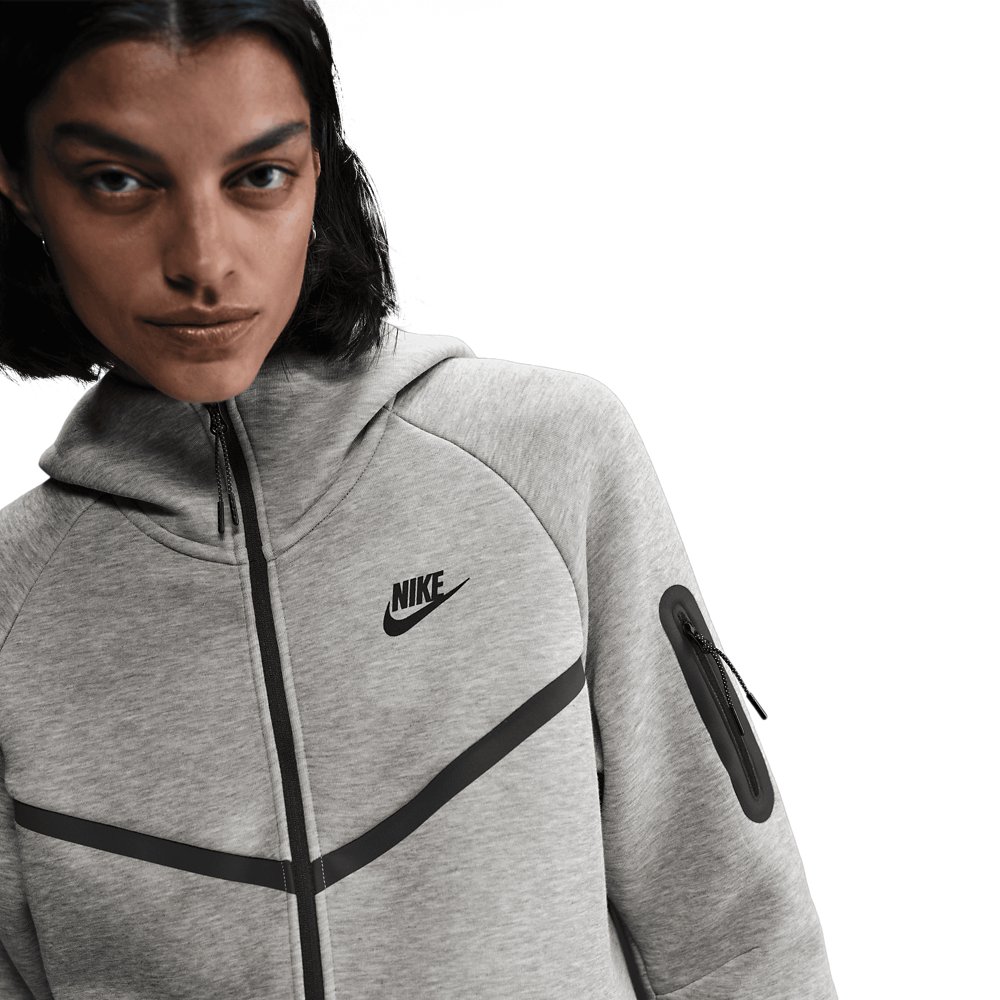 Nike Nike Tech Fleece Oversized Full-Zip Hoodie in Dark Grey Heather