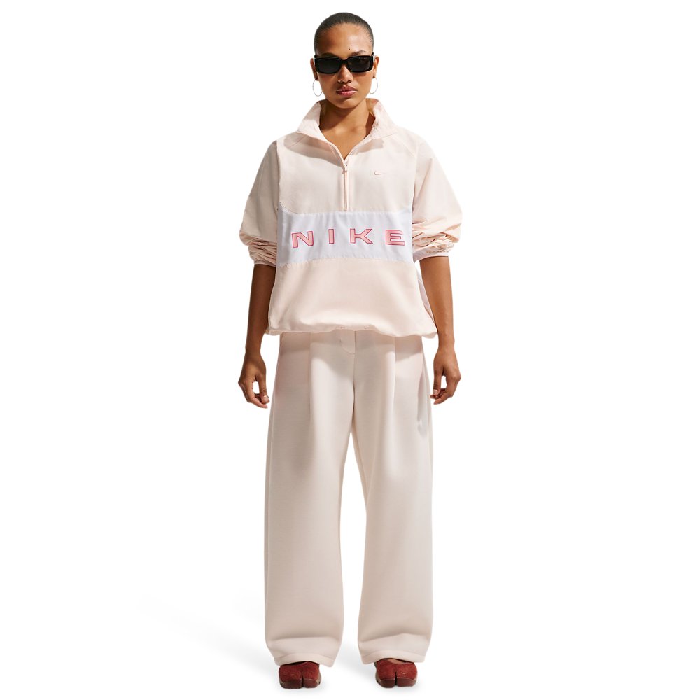 Nike Nike Sportwear Oversized 1/4-Zip Jacket in Chalk / White / Arctic Orange