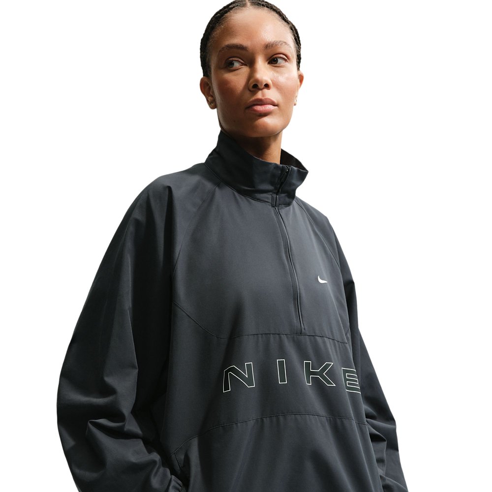 Nike Nike Sportwear Oversized 1/4-Zip Jacket in Black / Black / Chalk