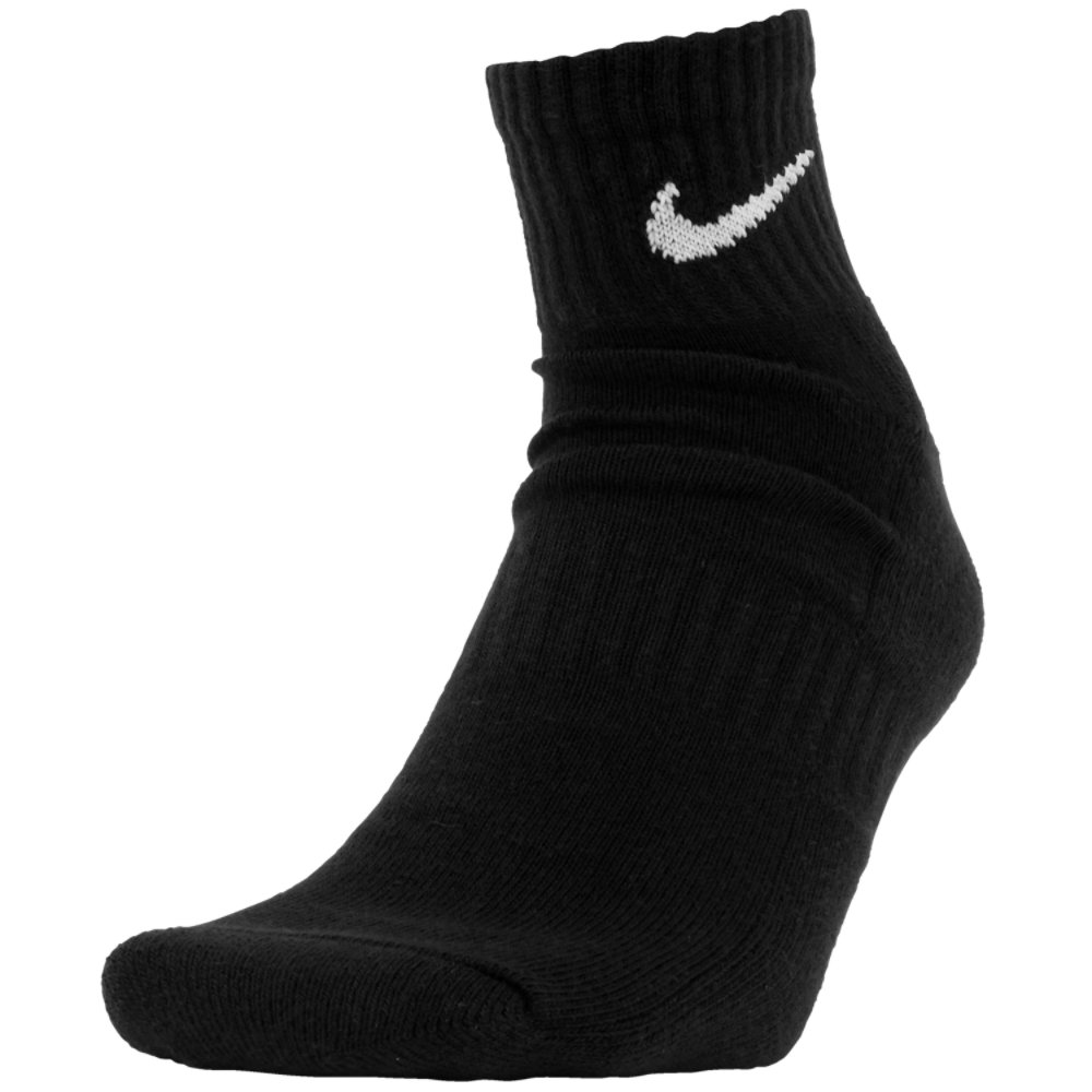 Nike Nike Sizes 8-12 Everyday Cushioned Training 3 Pack Ankle Socks in Black / White